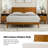 Johannes Mid-Century Modern Platform Bed With Storage Headboard And USB Ports-918606938