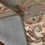 Tapis d'intérieur vert à motif floral et à volute de style oriental traditionnel-671073745