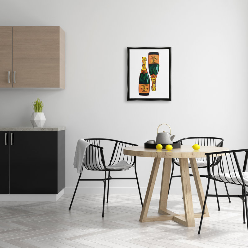 Paire de bouteilles de champagne Fancy Champagne par Amelia Noyes - Peinture, H 21 po x l 17 po x P 1,7 po