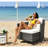 Outdoor Swivel Rocker Chair With Grey , 360 - Degree Swivel, Rock Back And Forth, Cushioned Seating, 28.25" D Depth, 31" H Height, Strong Steel Frame In Pe Rocking Movement, Seat Back, 20.75" W Size,