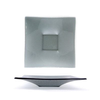 Charcoal Square Glass Bowl