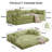 Lozena 78.7" Large 5 In 1 Sofa Bed Convertible, No Tools Assembly Sleeper Sofa, Modern Frameless Boneless Couch, Washable Corduroy Couch, Oversized For Small Space, 2 Pillows Included-220825747