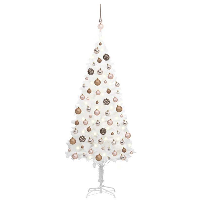 Artificial Christmas Tree with LEDs&Ball Set, 4.92ft H