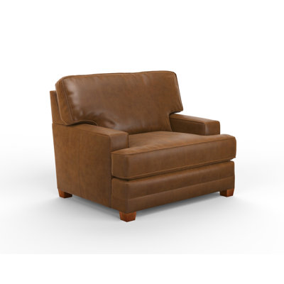 Lanier 38" Wide 100% Full Top Grain Leather Chair