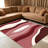 Mid-Century Modern Abstract Wave Red carpet-easy to clean, machine-washable, soft and comfortable; suitable for door mats, kitchens, living rooms, bedrooms, corridors, and laundry areas. Easy to clean, durable carpet for home decoration.-129234795