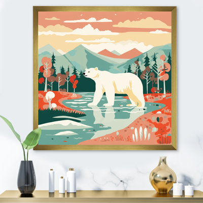 Montagne, ours polaire, chuchotement I - ours 2, art mural
