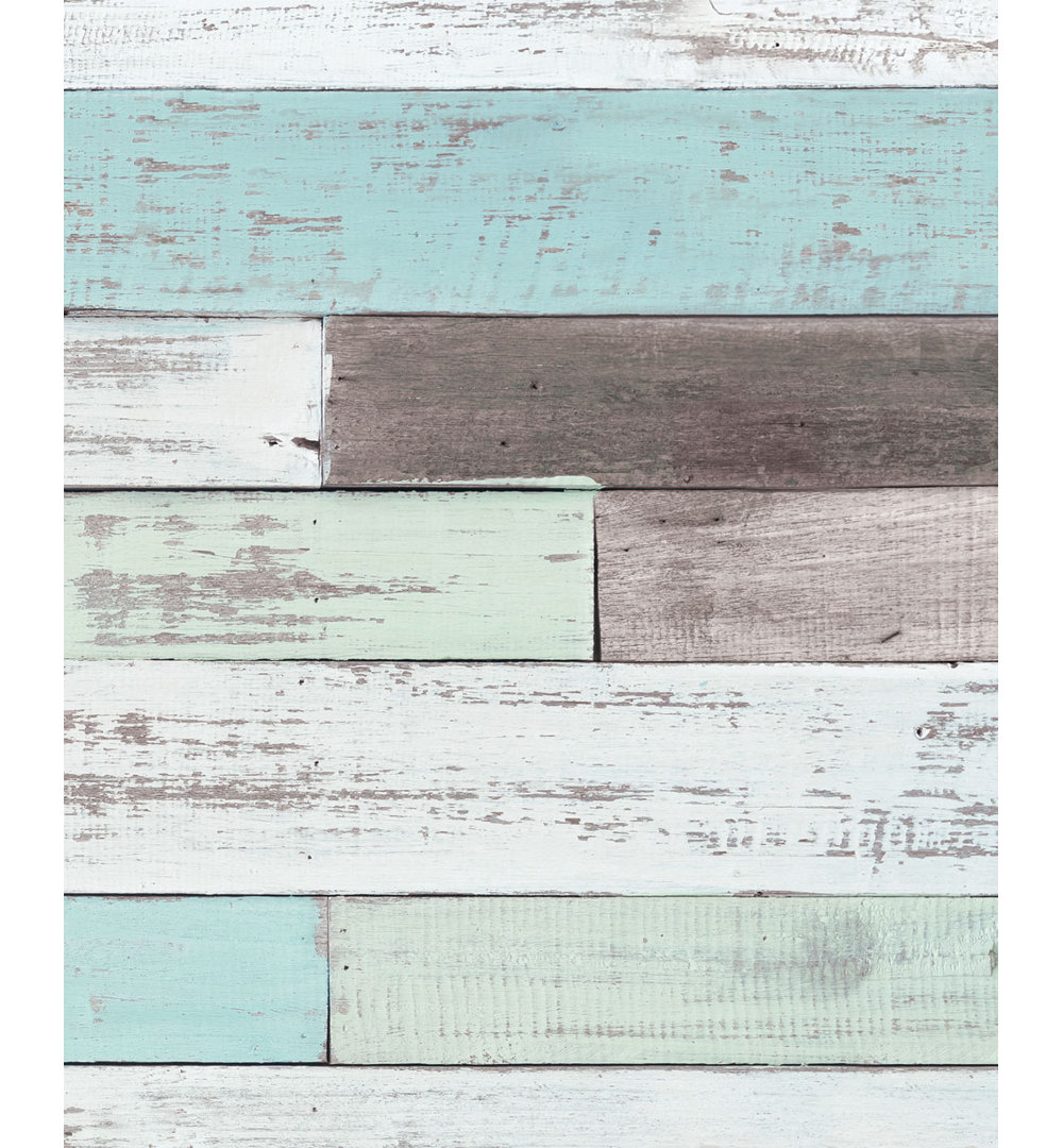 Hallum Reclaimed Wood Peel and Stick Wallpaper Roll (Set of 5) Gracie Oaks