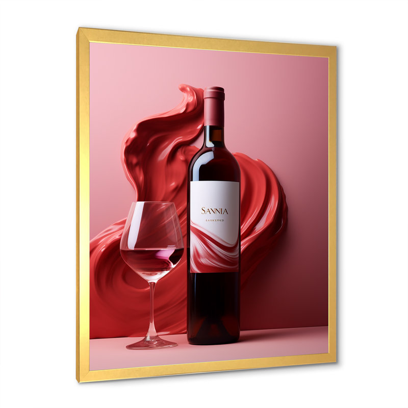 Sangrias Spirit I, reproduction d'art sur toile, Cadre doré simple, H 32 po x l 24 po x P 1 po