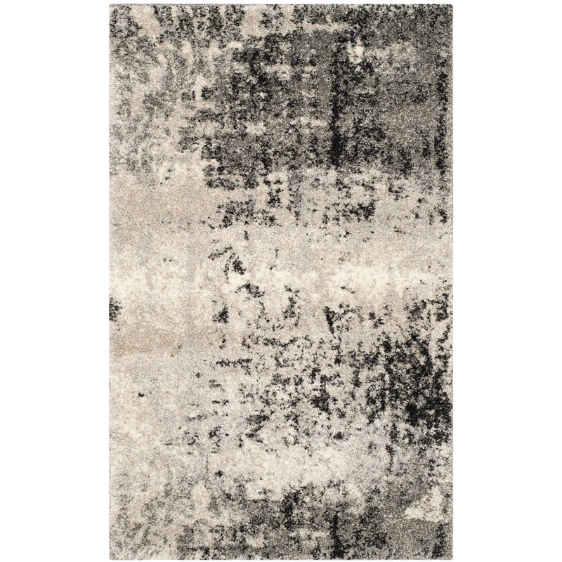 Arlinda Retro Performance Abstract Rug, Rectangle 2'6" x 4'