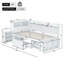 White Single Multifunctional Bed with Drawers, Bookcase & Storage Cupboard, Slatted Frame-1413147398
