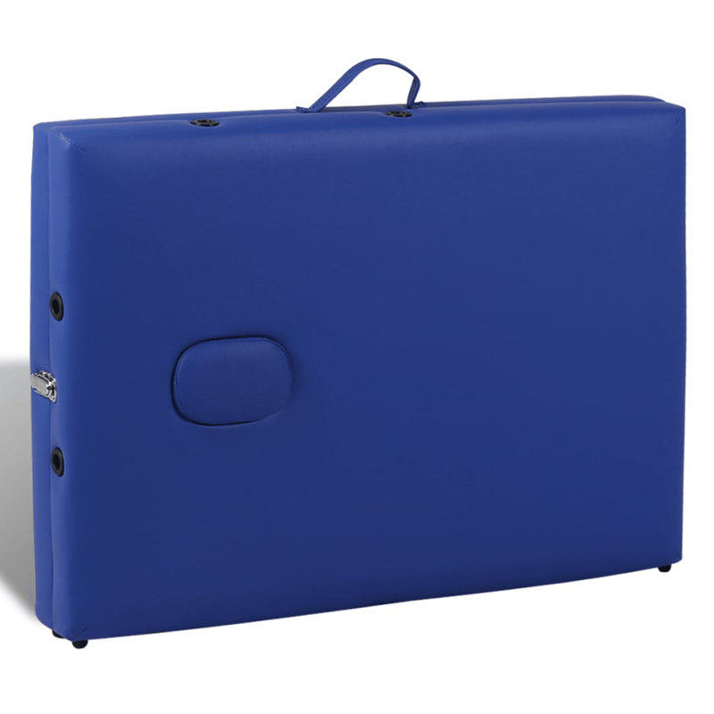 73.2'' Rectangular Adjustable Folding Table, Blue