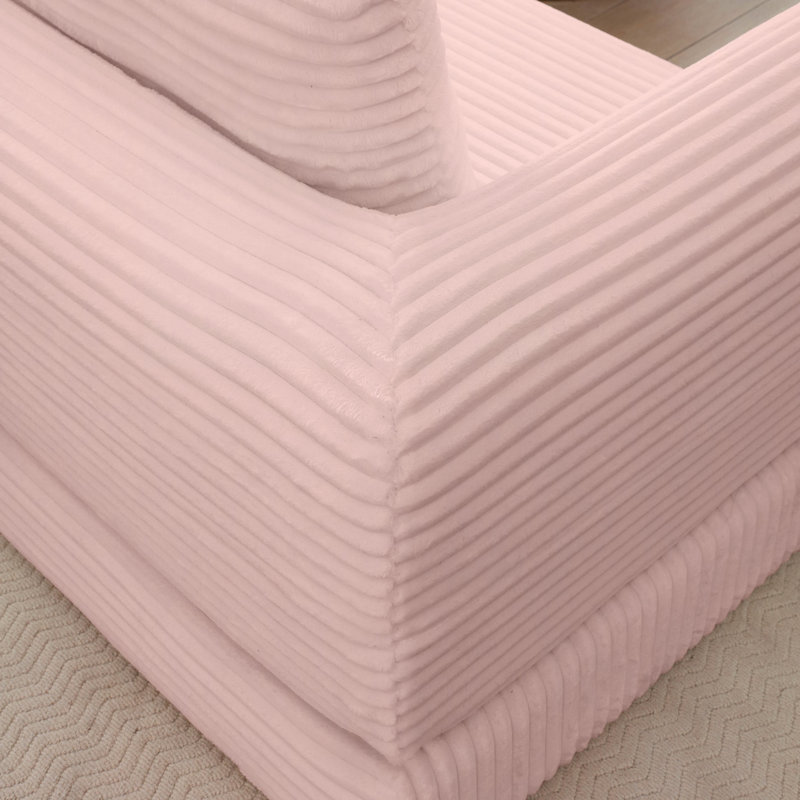 Canapé-lit pliant convertible 2-en-1, canapé-lit en velours côtelé avec 2 * coussins, causeuse modulaire rembourrée et désossée avec lit escamotable, canapé-lit pliant modulaire pour le salon