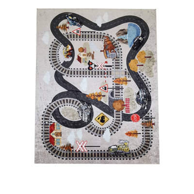Ortiz Southwestern Pink/Grey/Black Area Rug