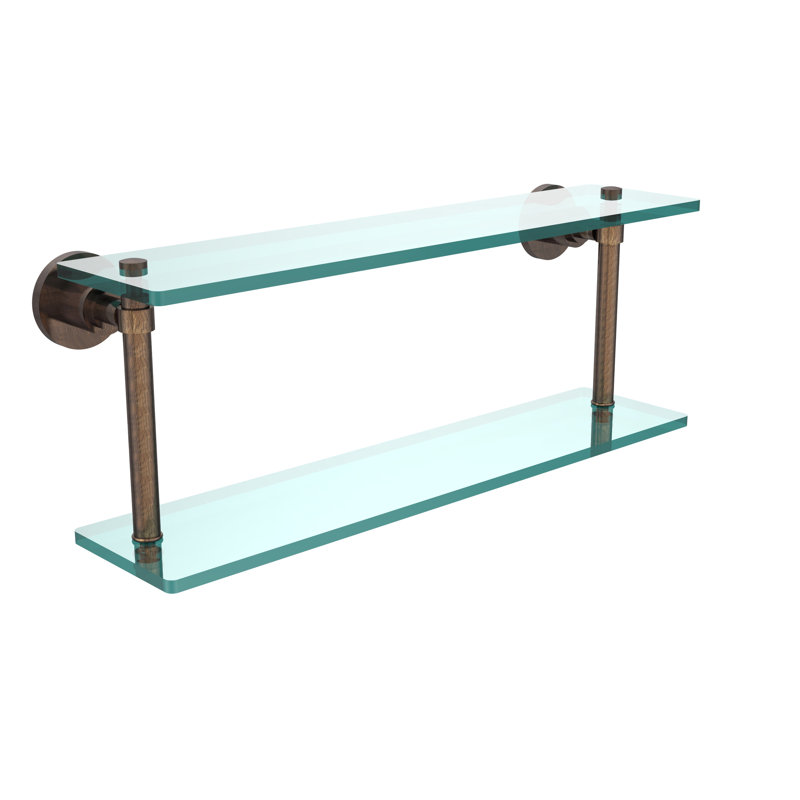 Arviso 2 Piece Tiered Shelf, 22", Matte Grey