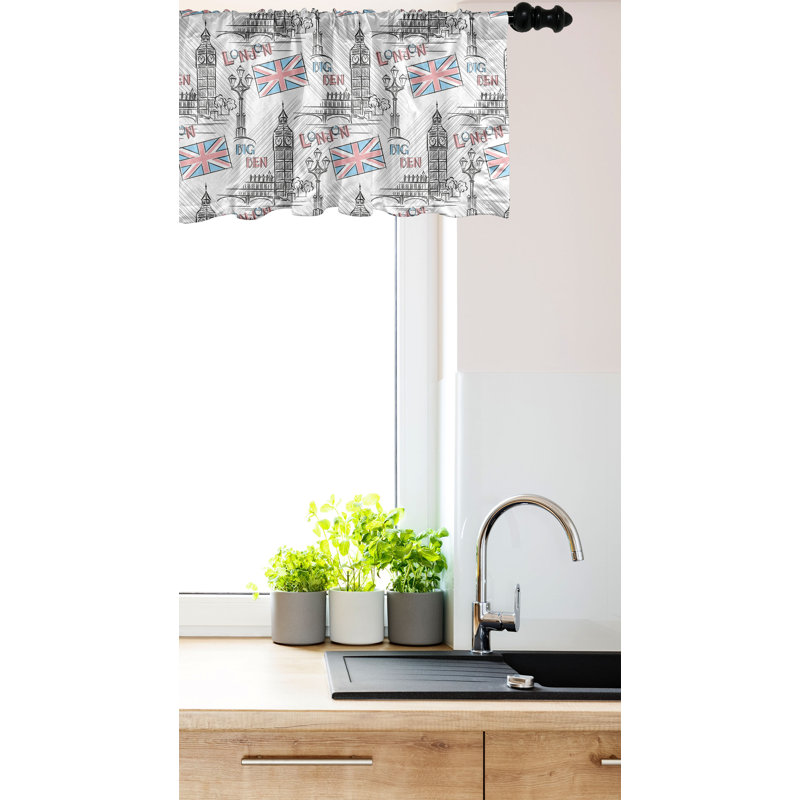 Ensemble de 2 cantonnières Ambesonne London, L 54 po x L 18 po