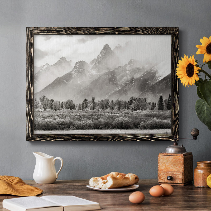 Teton Range, reproduction d'art sur toile, Noir, H 18 po x l 26 po x P 1,5 po