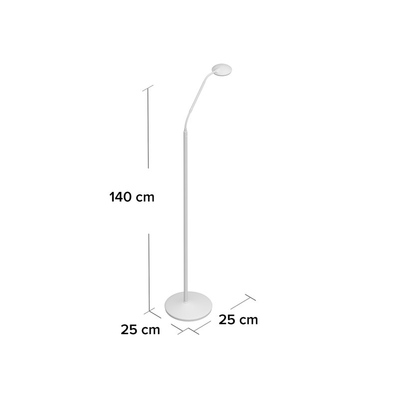 Park Avenue 140cm LED Task Floor Lamp, Antique Brass