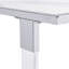 Table d'appoint en verre, table de bout en acrylique, table carrée en forme de C avec plateau en verre