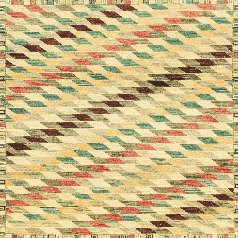 Tapis abstrait moderne 3419, Carré 5 pi