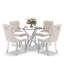 Ensemble de salle à manger à piédestal rond 5 pièces avec chaise capitonnée en velours pour salle à manger et salon-1248467042-1234961160-1246170666