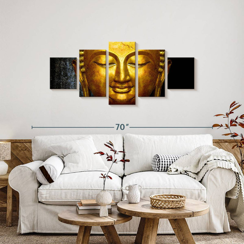 'Large Buddha Face, 24" H x 55" W