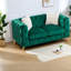 Compression Sofas, Green Velvet 61 Inch Modern Chesterfield Home Couch
