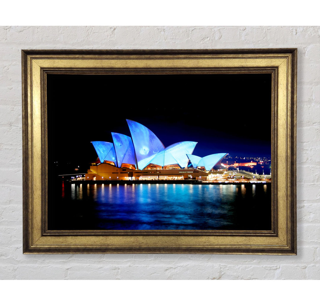 Sydney Opera House Night Glow - Einzelner Bilderrahmen Kunstdrucke