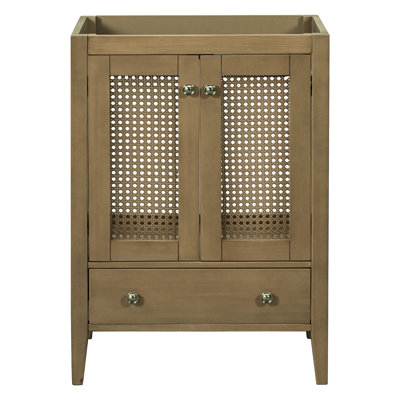 Ensemble de meuble-lavabo autoportant de couleur naturelle 45,19 lb Profondeur