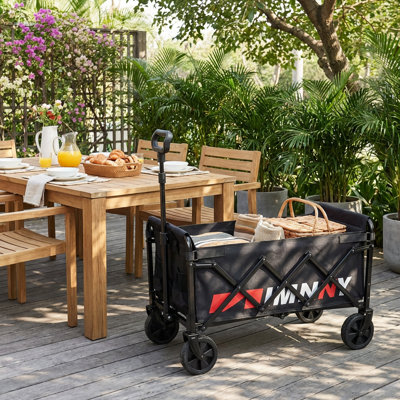 Chariot utilitaire pliable avec roues robustes et conception pliable