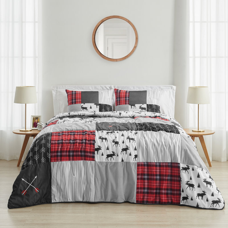 Rustic Patch Reversible Comforter Set