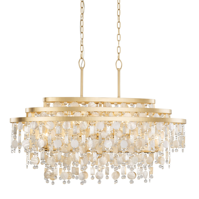 Luminaire suspendu linéaire 9 lumières Kalani