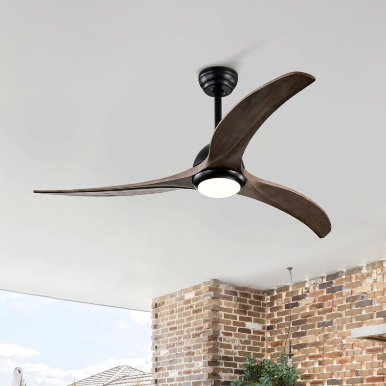 52" Ceiling Fan, Indoor Outdoor Ceiling Fan With Light With Remote Control, Noiseless Reversible Motor, 6 Speed ,3 Colour , For Patio Living Room, Bedroom, Office,Indoor