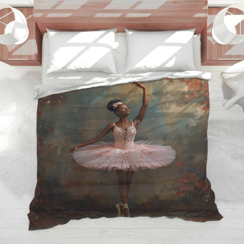 Édredon ballerine en tutu rose, Très grand lit