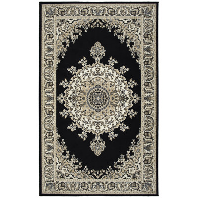 Tapis oriental noir Loganne