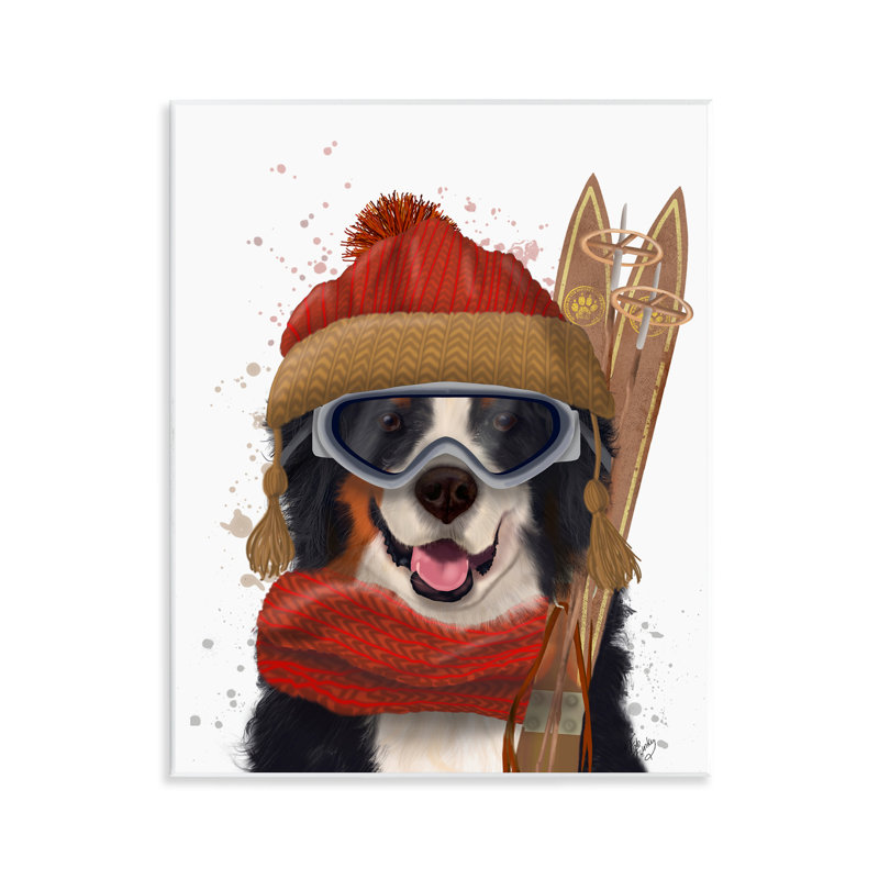 «Happy Skiing Dog» par Fab Funky