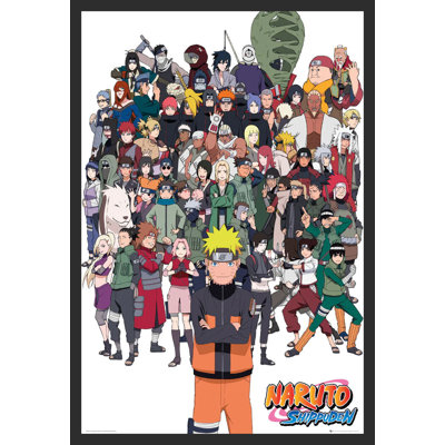 Plexi "Naruto - Groupe (blanc)" sur papier