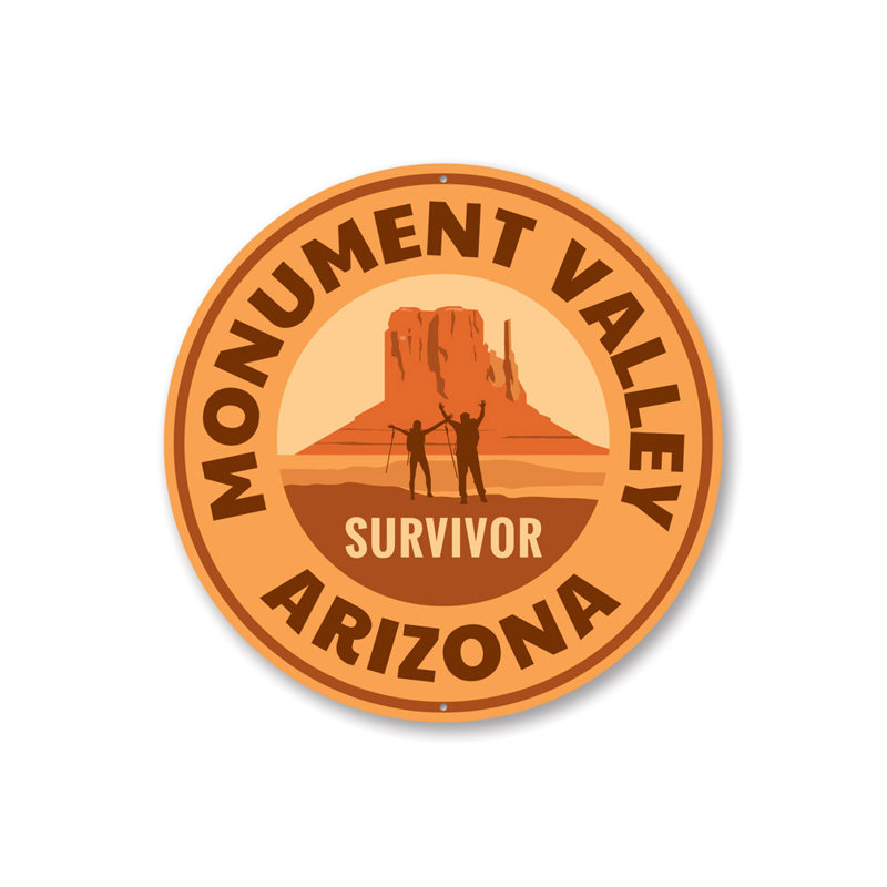 Panneau en aluminium de Monument Valley, H 18 po x l 18 po x P 0,06 po