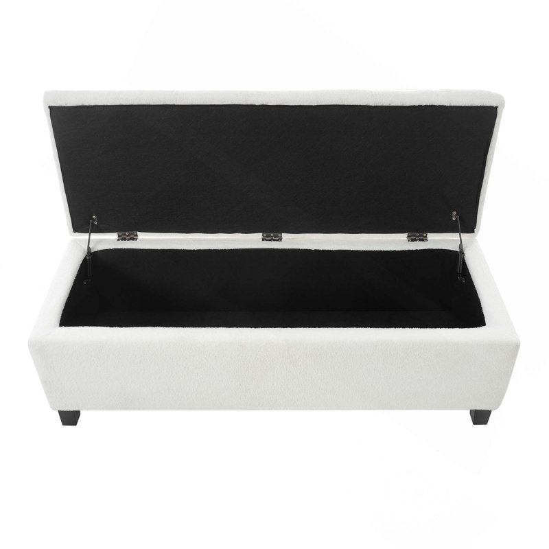Banc de repose-pieds multifonctionnel avec charnières à pression intelligentes et amplement de solution de rangement pour les espaces rangés