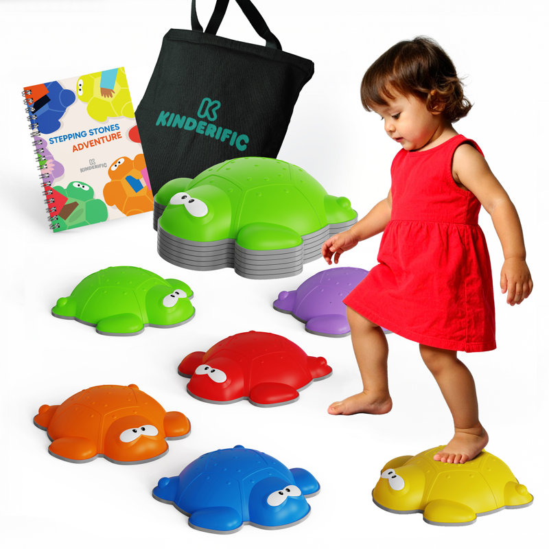 Multicolore, ensemble de 6 marches en forme de tortue Kinderific, Tortue