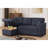 Sectional Sofa Bed, Dark Blue
