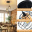 3-Light Black Oval Kitchen Island Pendant