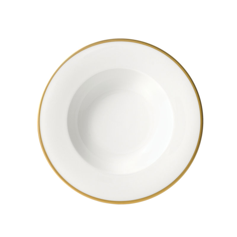 Comet Bone China Soup Bowl, Gold