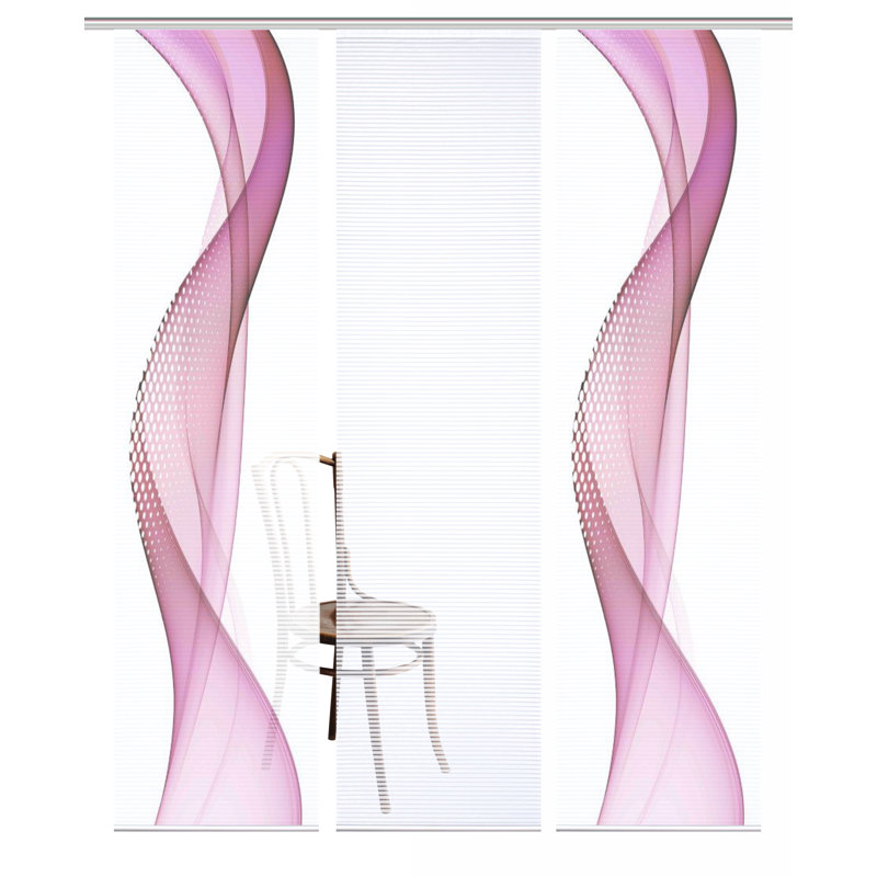 Semi Sheer Sliding Panel, Berry