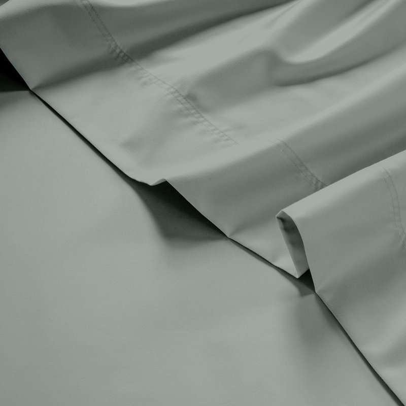 Kathy Ireland 1000 Thread Count Egyptian Cotton Rich 6-Piece Sheet Set, Queen Sheet Set, Soft Silver