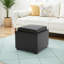 Stone Faux Leather Ottoman-188659734