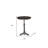 30" Brown Iron Round Pedestal End Table
