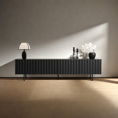 Classic black pop TV cabinet