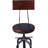 Aed Swivel Solid Wood Adjustable Height Bar Stool