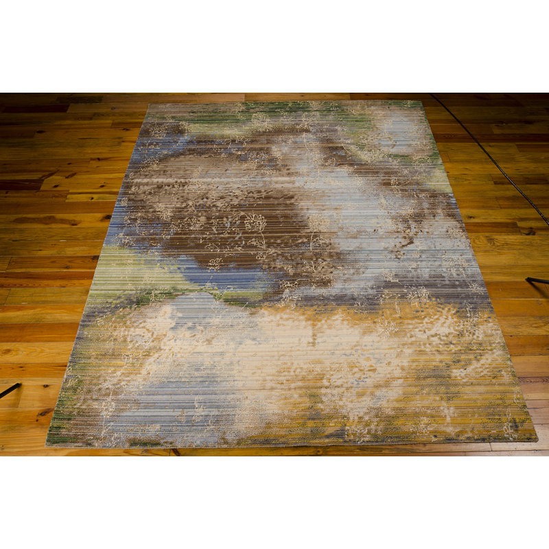Straun Abstract Indoor Rug, Rectangle 5'6" x 8'