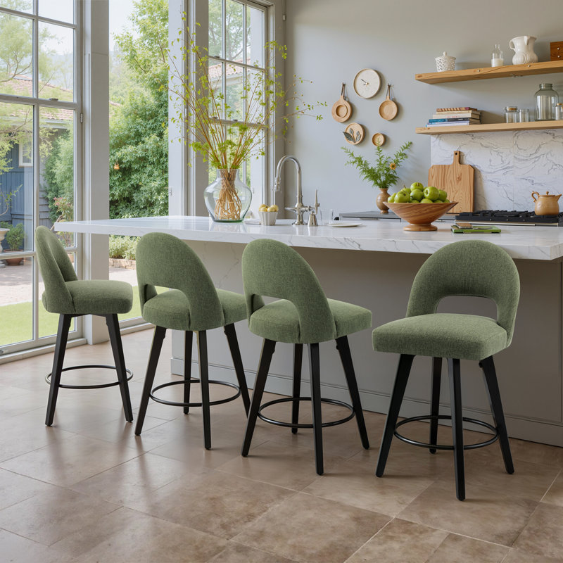 Tabouret de bar et de comptoir pivotant 26 po, Vert